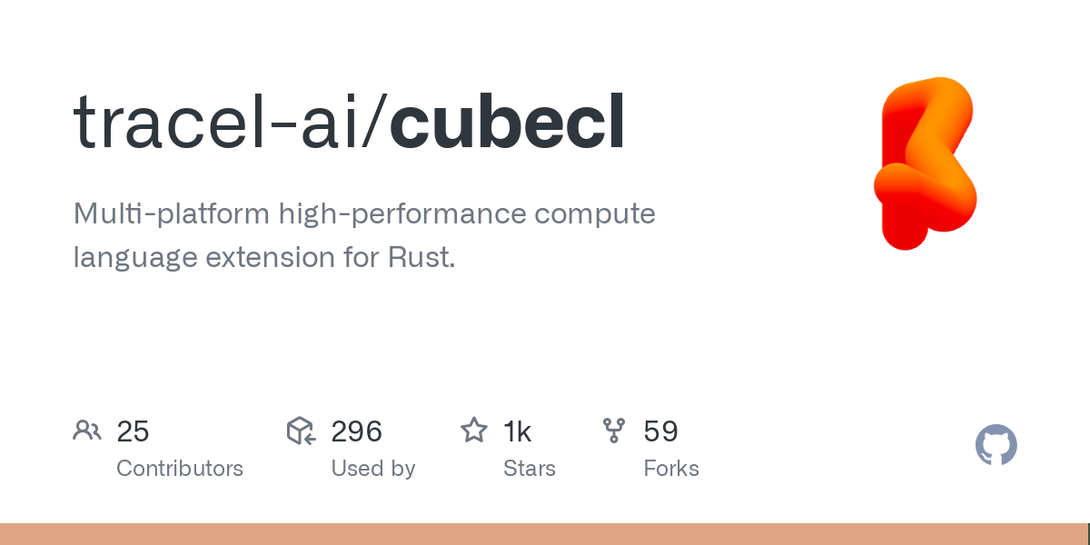 CubeCL: High-Performance GPU Compute Language for Rust